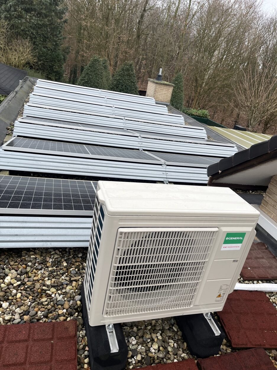 zonnepanelen en airco